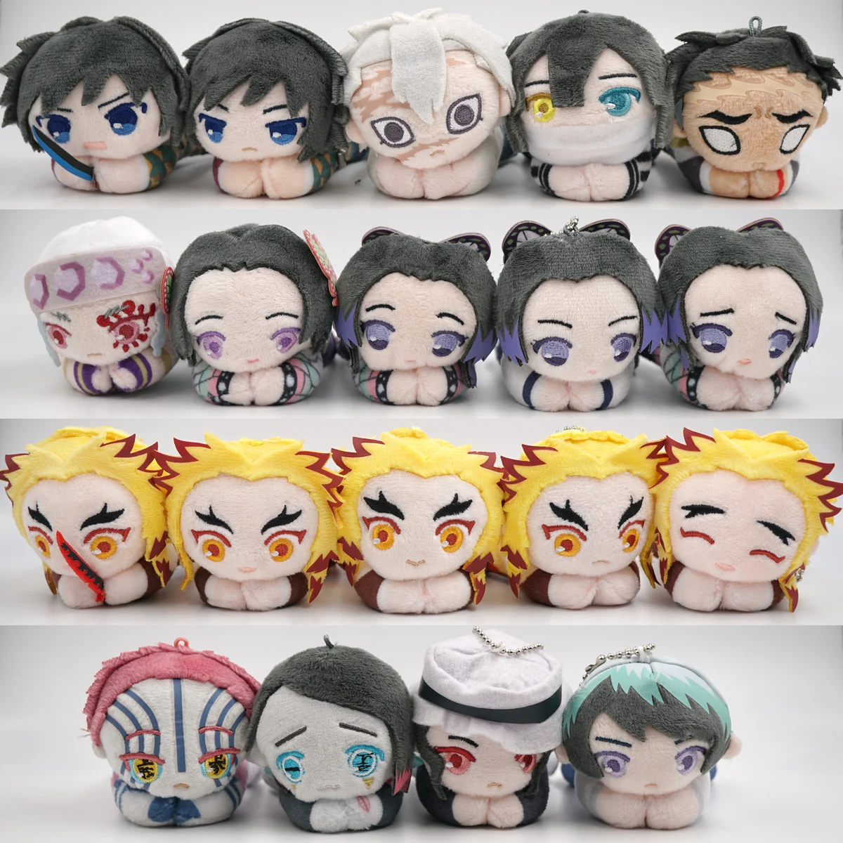 

Demon Slayer: Kimetsu no Yaiba AnimeKamado Tanjirou Tomioka Giyuu Rengoku Kyoujurou Enmu Clap Plush Keychain Ornament Toys Gift