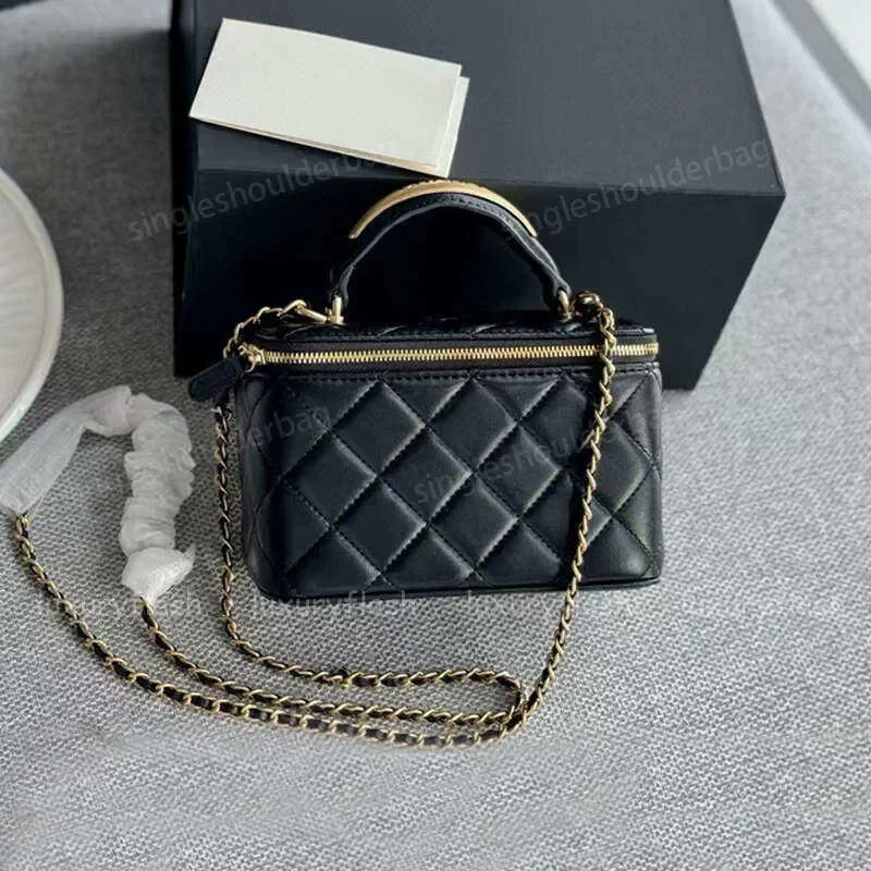 

Cross Body Women Crossbody Bags Designer Shoulder Bag Vanity Lipstick Cosmetic Bag Case Purse Burgundy Chain Lady Handbags