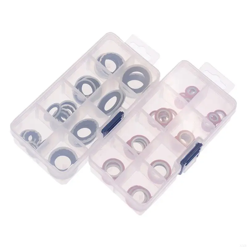 

A70F 30 Pieces/Set Automotive Air Conditioning System Sealing O-ring Kit Compressor Expansion Valve Pipe Head Sealing Gasket