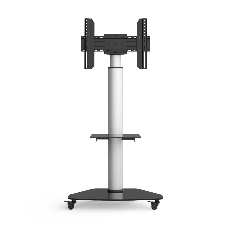 Aluminum material cart lifting universal wheel glass laminate TV can be moved