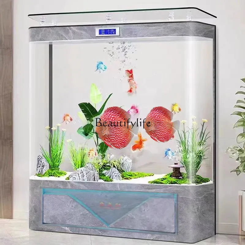 

FG26FG26The new model is integrally formed against the wall, large ecological no-change aquarium box, intelligent floor goldfish