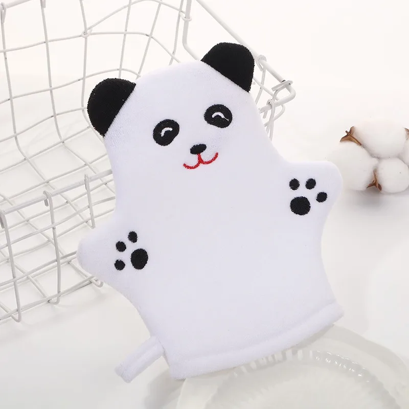 Soft Children Bath Towels Brushes Baby Animal Cartoon Shape Bath Gloves Bath Towel for Children\'s Bath Clean Wash Massage Shower