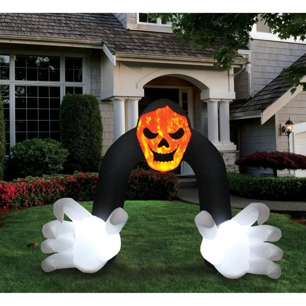 

Halloween Decoration A Holiday 13ft Inflatable Halloween Archway with Projection Led Lighting 9.5 Ft Tall Multi Color