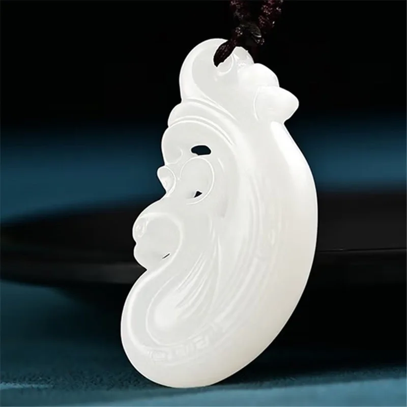 Natural Hetian , White Pair Pendants, Engagement Wedding Jade Ornaments, Auspicious And P