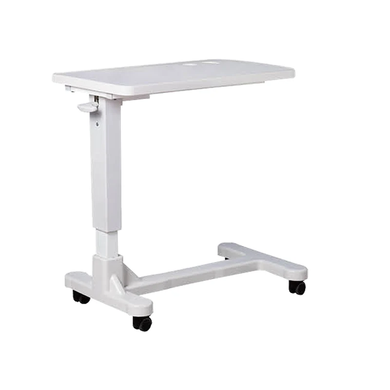 أثاث المستشفى بسعر الجملة رخيص الثمن - طاولة فوق السرير قابلة للتعديل مع عجلات لتناول الطعام الطبي للمرضى #4