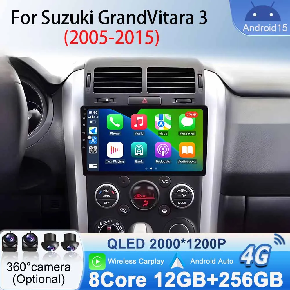 

For Suzuki Grand Vitara 3 2005-2015 Car Radio Multimidia Video BT Intelligent Systems Android Auto Player GPS Navigation Carplay