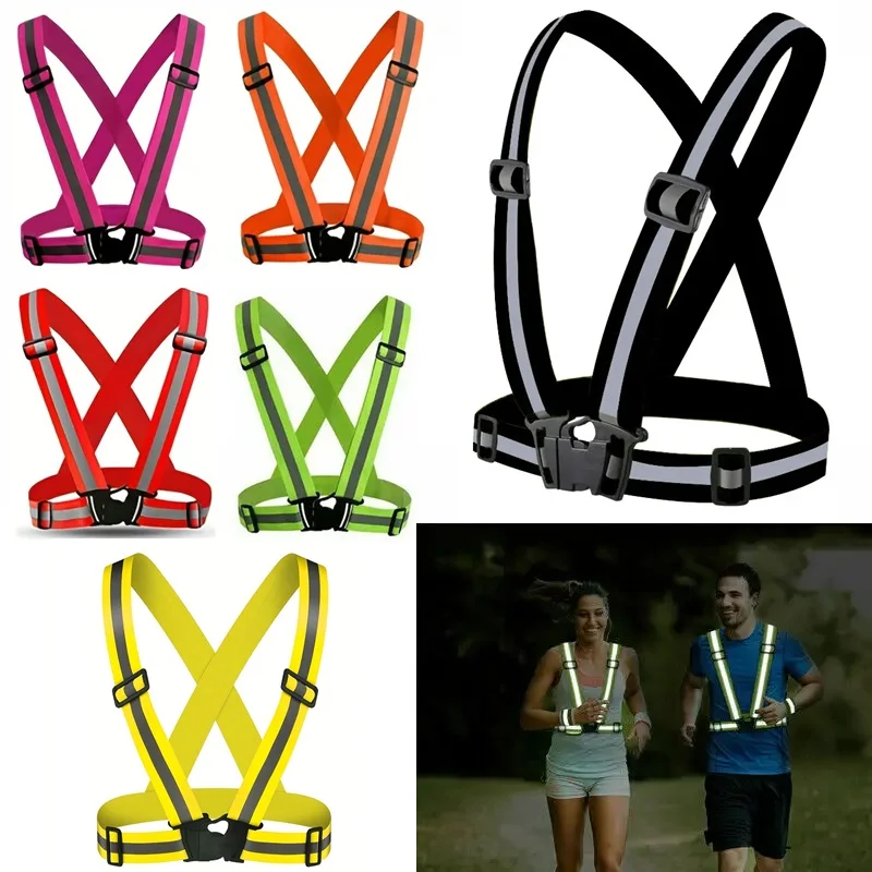 High Light Reflective Belt Stripe Strap Safety Night Running Jogging Biking Adjustable For Adults Children