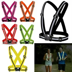 High Light Reflective Belt Stripe Strap Safety Night Running Jogging Biking Adjustable For Adults Children