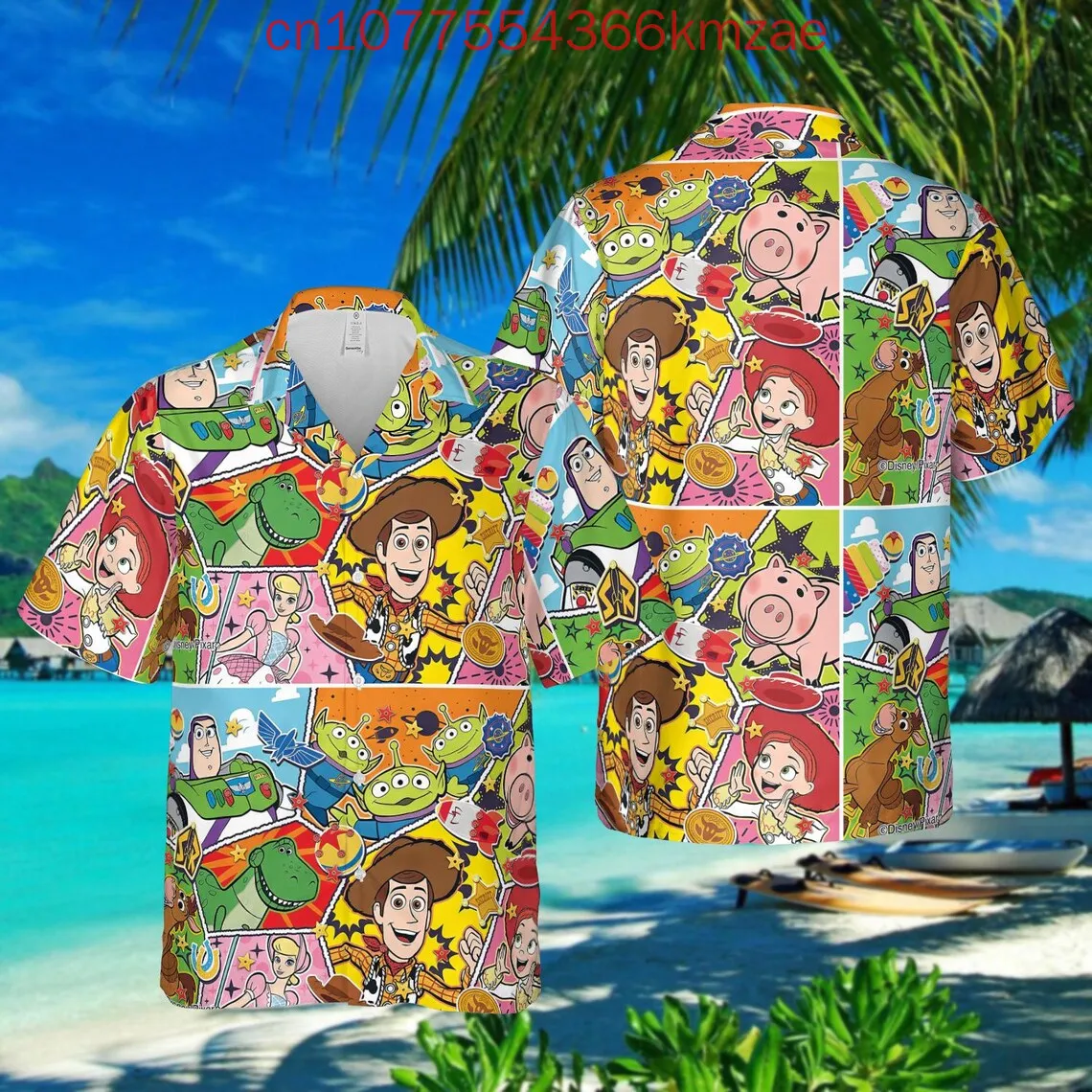 

История игрушек, ковбойская гавайская рубашка в стиле вестерн, 3D принт, винтажные рубашки в стиле хип-хоп для мужчин, женщин и детей, рубашки с короткими рукавами на пуговицах