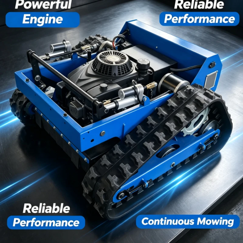 Blue Remote Grass Cutter With CE Certification And Engine Protection Cover For Agricultural Field Clearing