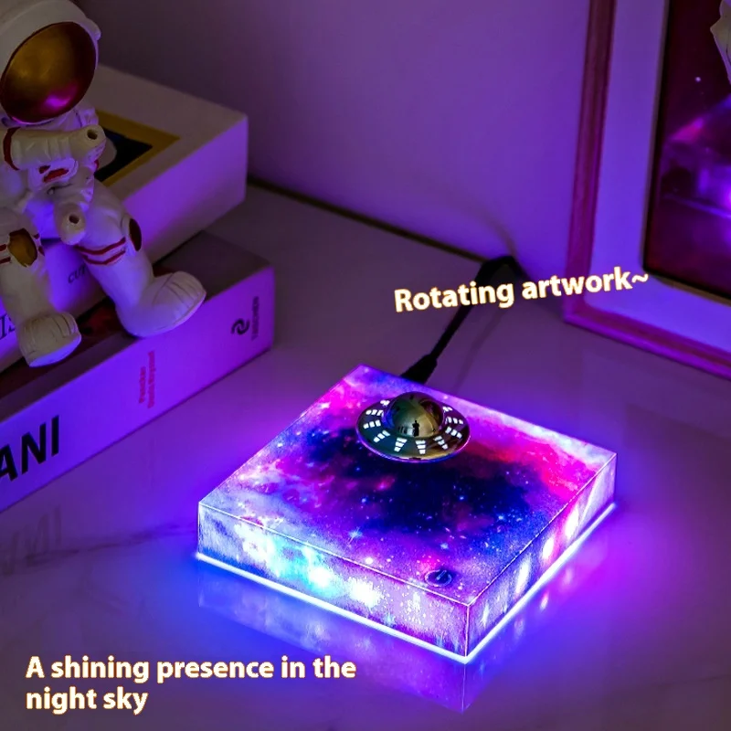 

Magnetic Levitation UFO Lamp with Star Projection High-Tech Novelty Gift Magnetic Float UFO Starlight Creative Ornaments