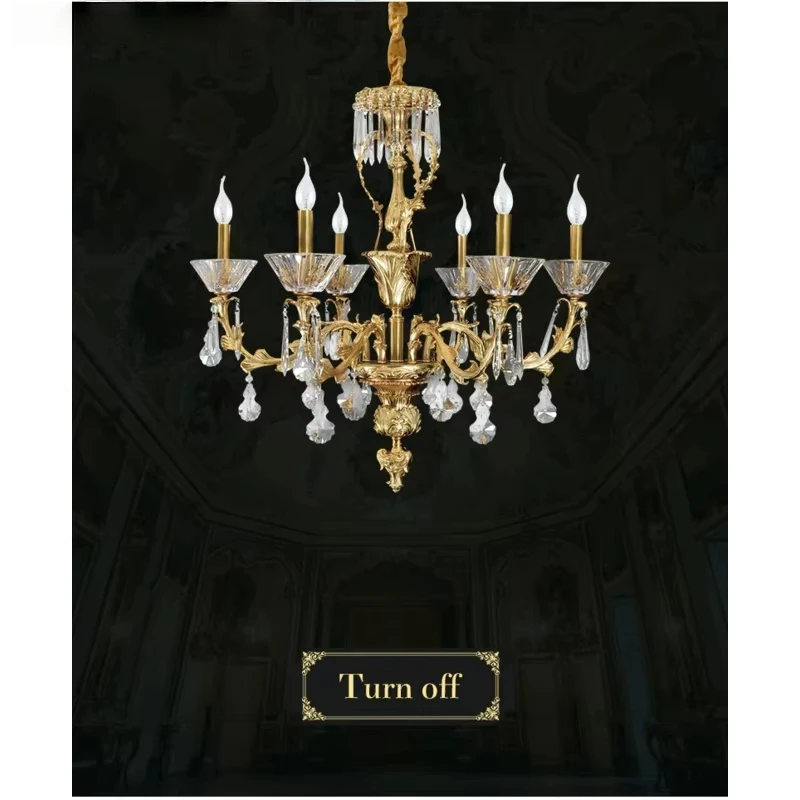 

European Luxury Modern Crystal Candle Chandelier Living Dining Bedroom Study Hotel Art Decorative Pendent Light