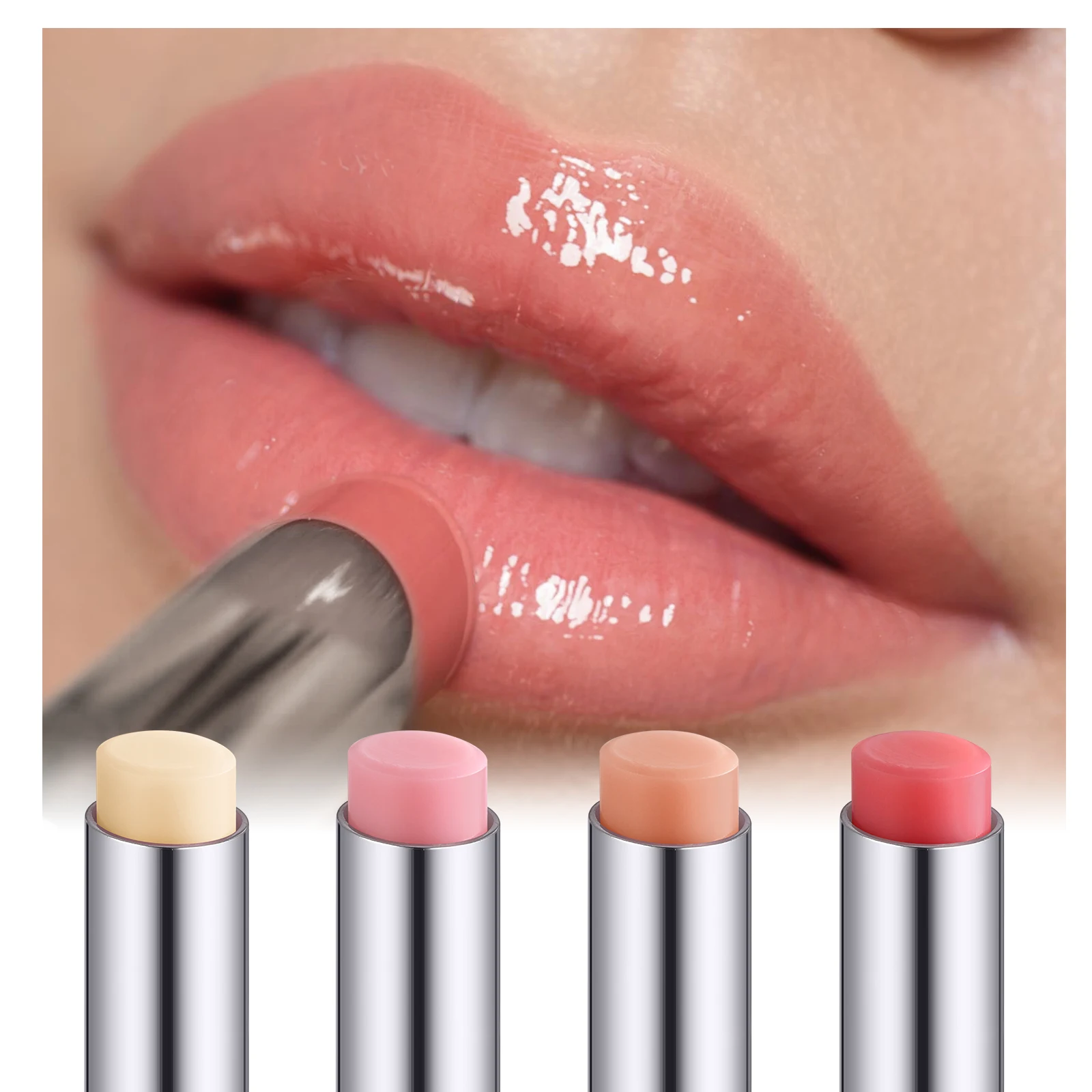 Moisturizing Tinted Lip Balm In the Buff - Hydrating Vitamin E -Shine Finish Ultra-Moisturizing, Soothing, Hydrating, Dry Lips