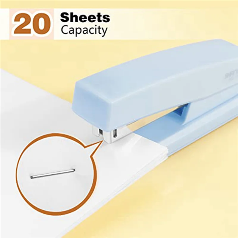 Grapadora Gfc, grapadora de oficina, grapadora para escritorio, grapadora duradera portátil, suministros de oficina (rosa)