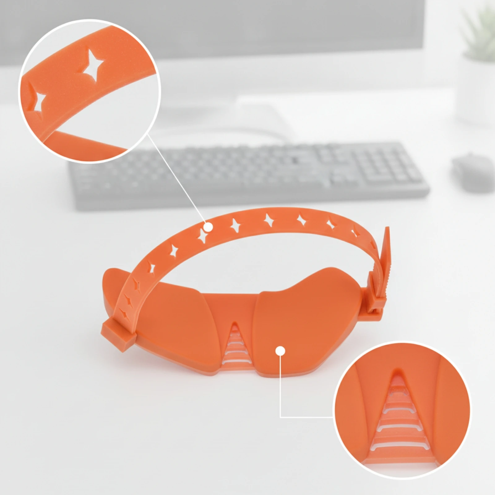 Wrist Rest with Attractive Strap Contoured Mouse Wrist Rest Adjustable Right-Handed for Office Workers, Desk Work, Gaming