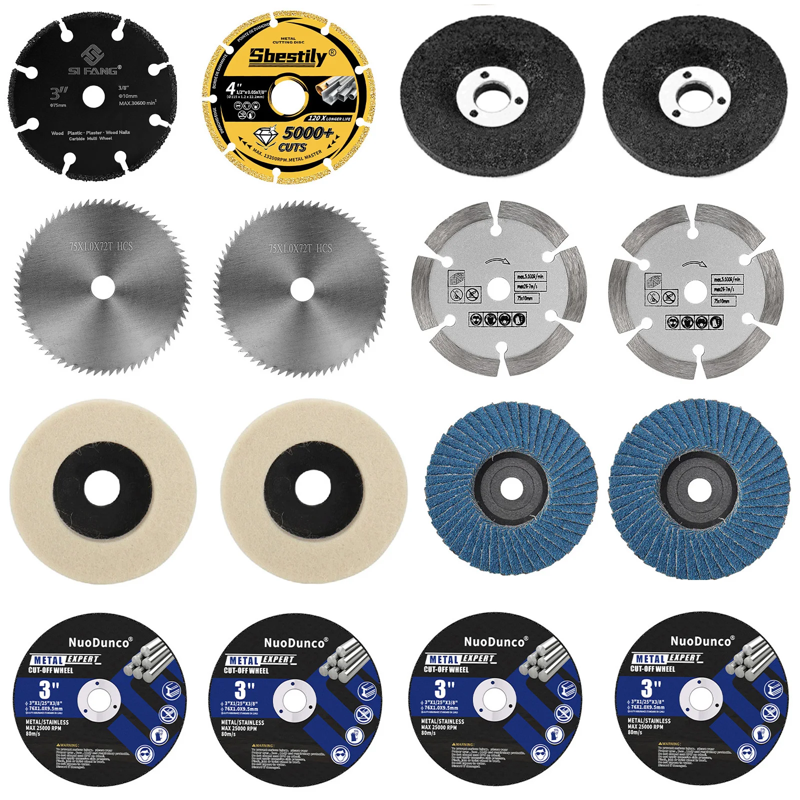 NuoDun16pcs75mm Diamond Saw Blade Mini Cutting Disc 3\