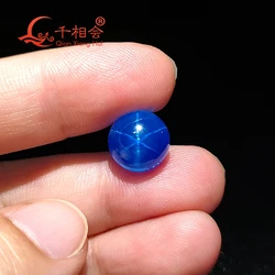 6mm - 20mm size Transparent artificial star sapphire blue color sphere shape ball shape corundum without hole loose gem stone