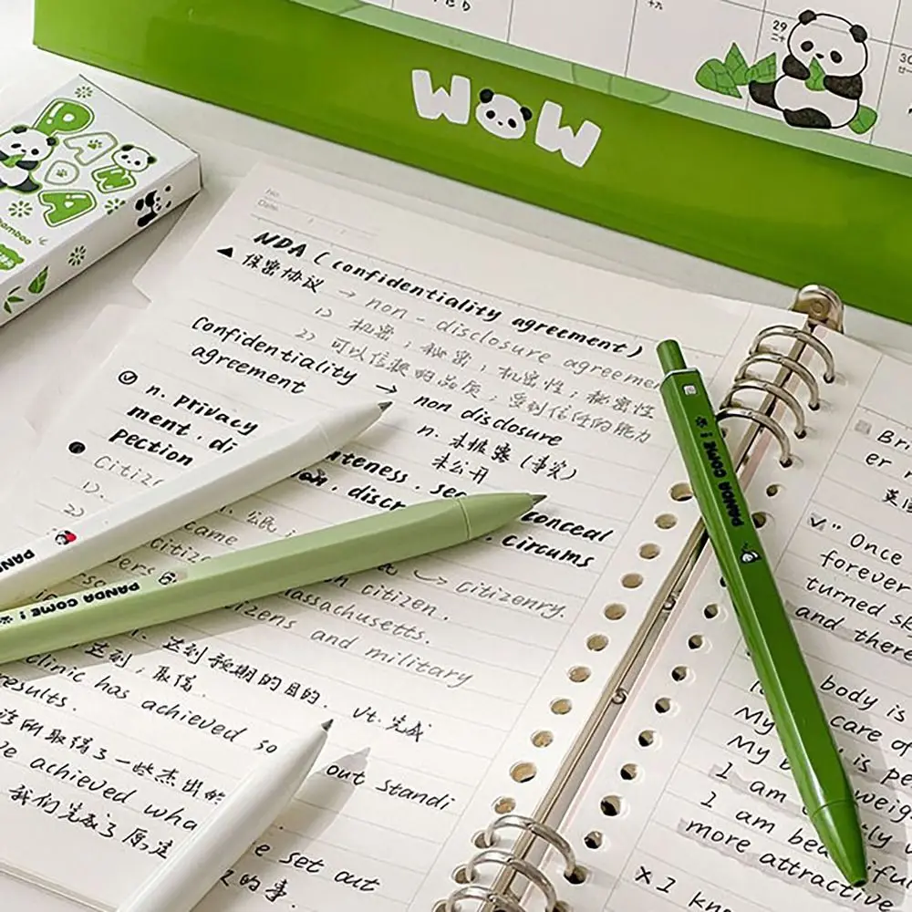 4 teile/schachtel niedlichen Panda Gel Stift 0,5mm schwarze Tinte schnell trocknende Signatur Stifte Kugelschreiber Student Briefpapier