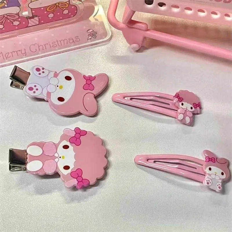 Kawaii Sanrio My Sweet Piano Hairpin My Melody Anime Cartoon Duckbill Clip Pink Series Girl Hair Accessories Toys Children Gifts