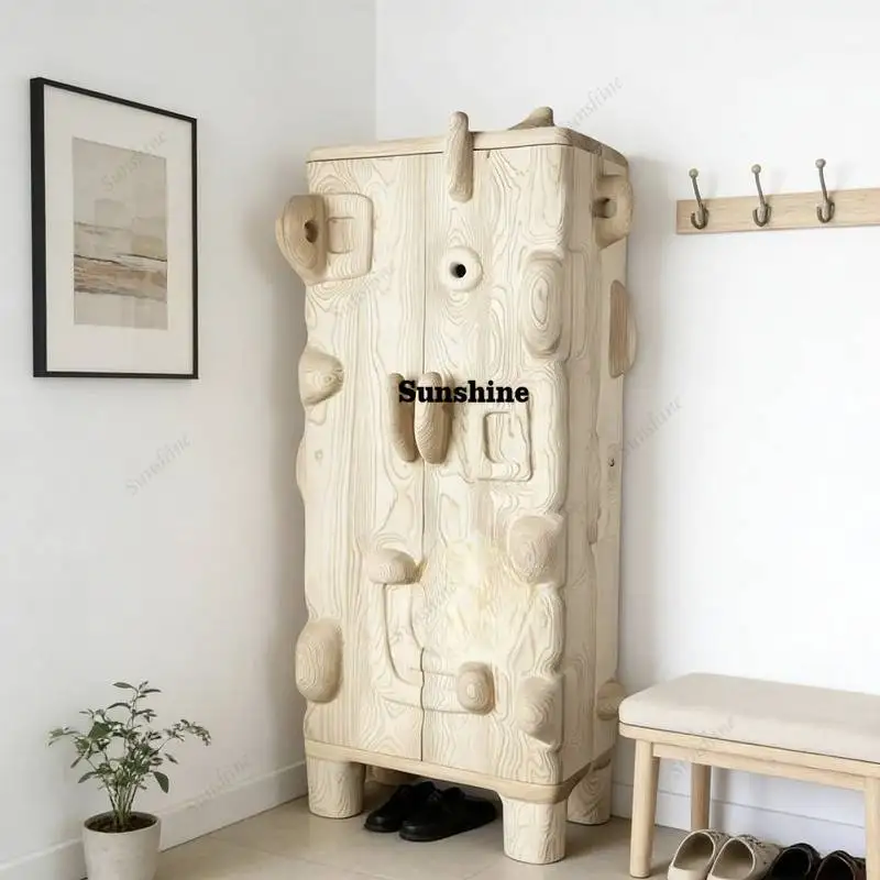 White Wooden Living Room Cabinets High Dustproof French Vintage Living Room Cabinets Narrow Meuble Rangement Furniture For Home