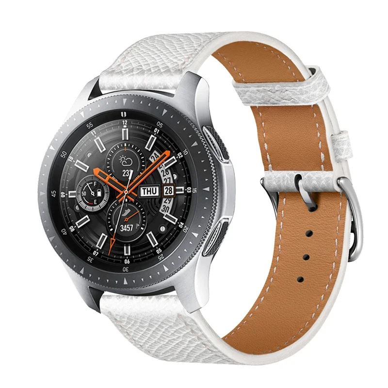 Кожаный ремешок для часов Samsung Galaxy watch 6/5/pro/4/Classic/Active 2 20 мм 22 мм браслет correa huawei watch gt 4-2-3 pro Band