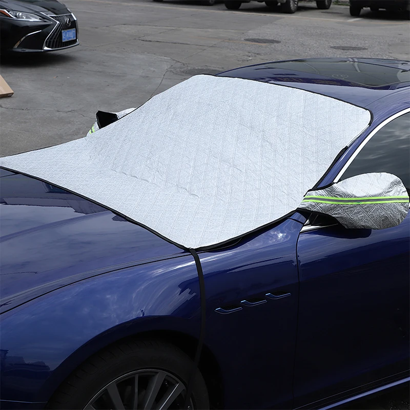 

Ветрозащитный чехол на лобовое стекло автомобиля для Maserati ghiсот 2014-2023, защита от снега и ветра, зимняя защита от льда и снега, отделка, автомобильные аксессуары