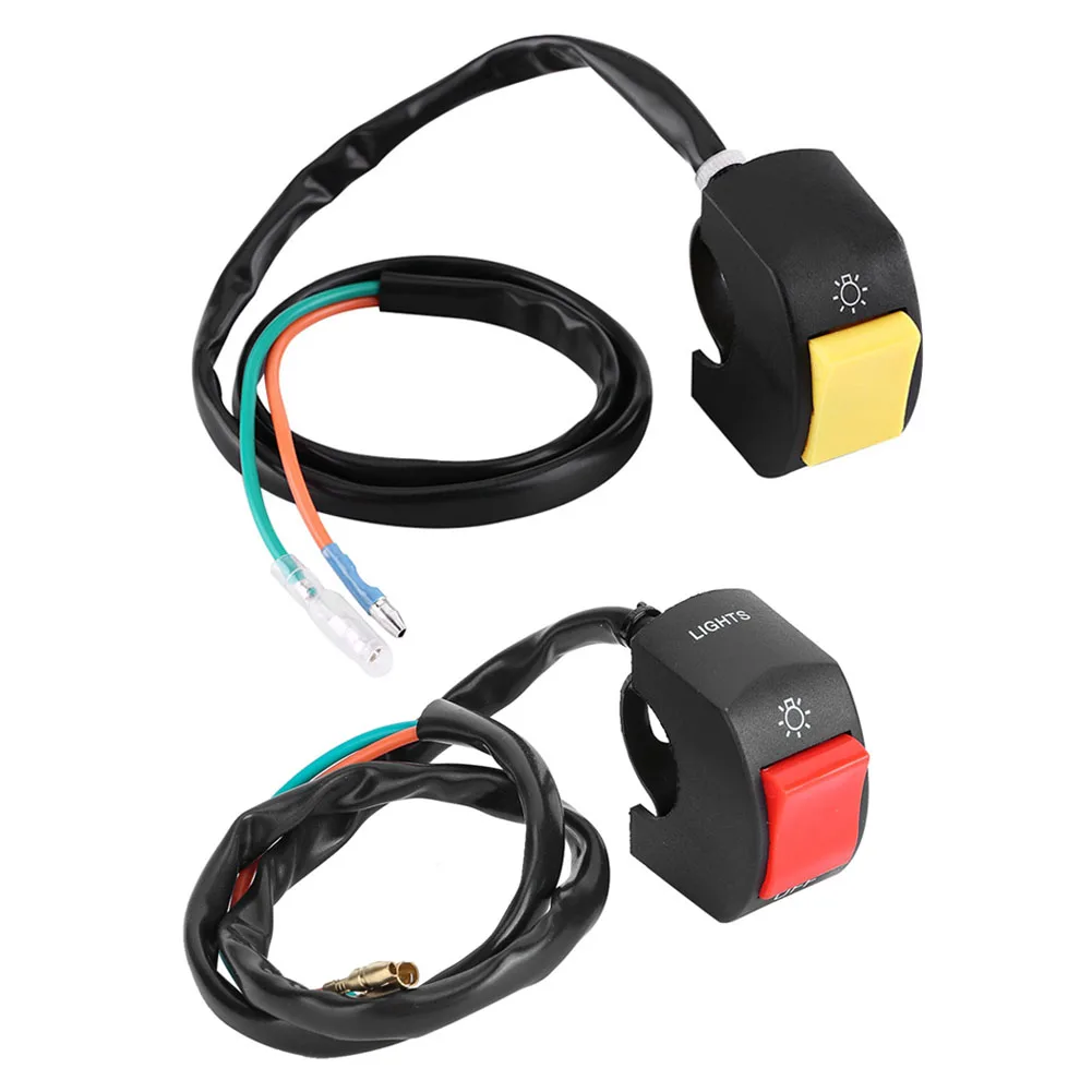 7/8inch Handlebar Mount LED Headlight On/Off Switch with Button Motorcycle Handlebar Switch Control