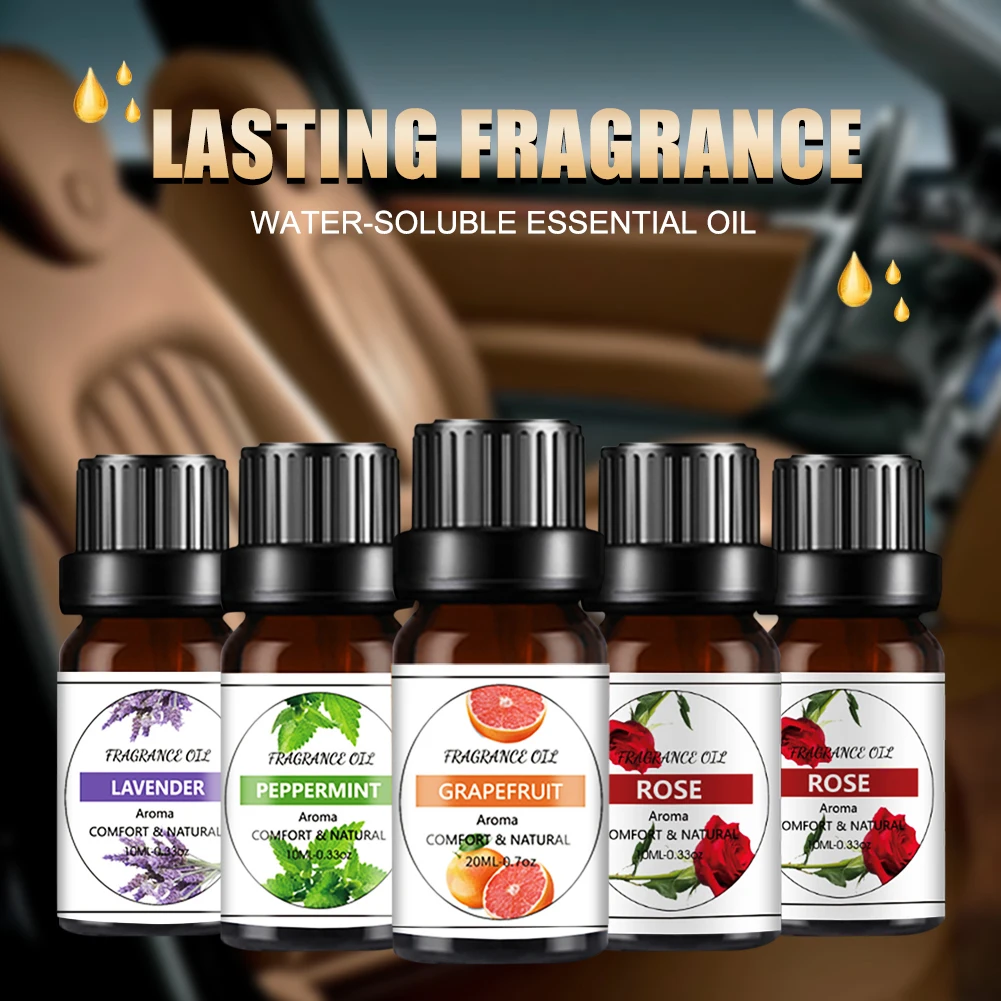 

10ML Water Soluble Flower Fruit Essential Oil for Humidifier Aroma Diffuser Fragrance Lamp Air Freshening Aromatherapy