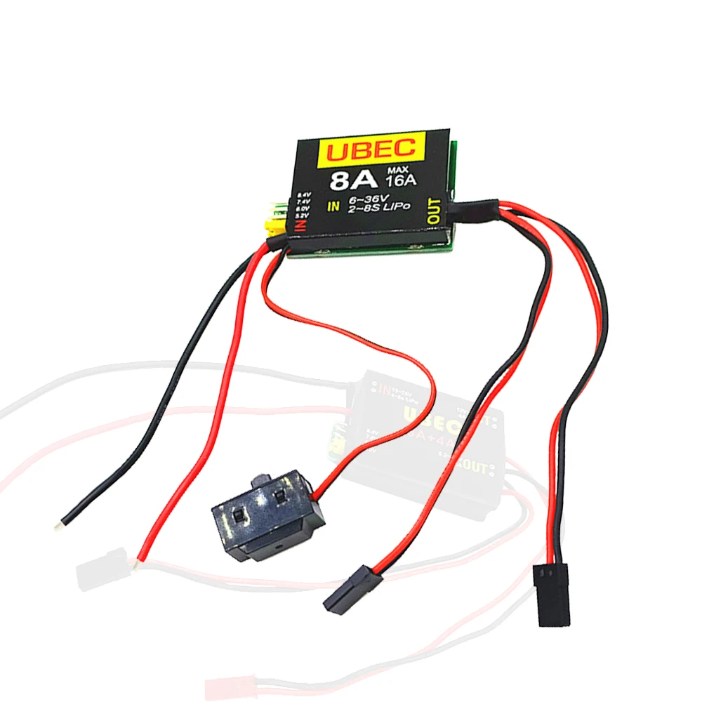 Servo Aparte Voeding UBEC-8A Bec Dual Ubec 2S-8S 6-36V 8a/16a 5.2/6.0/7.4V/8.4V Voor Auto Fix-Wing Rc Vliegtuig Robot Arm