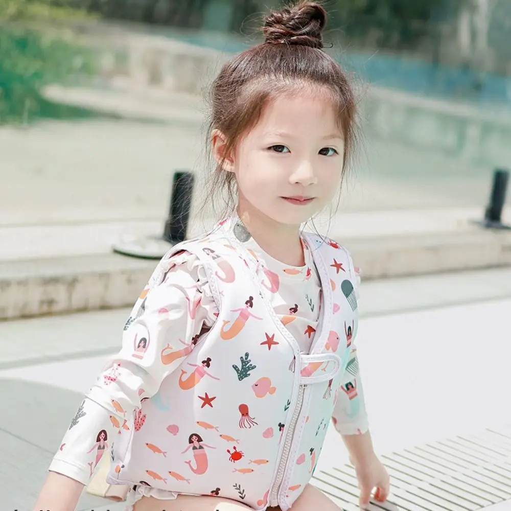 

Не спадающий детский жилет плавучести, регулируемый устойчивый детский жилет для плавания, жилет для плавания с защитой от опрокидывания, без надуваний жилет для плавания с героями мультфильмов