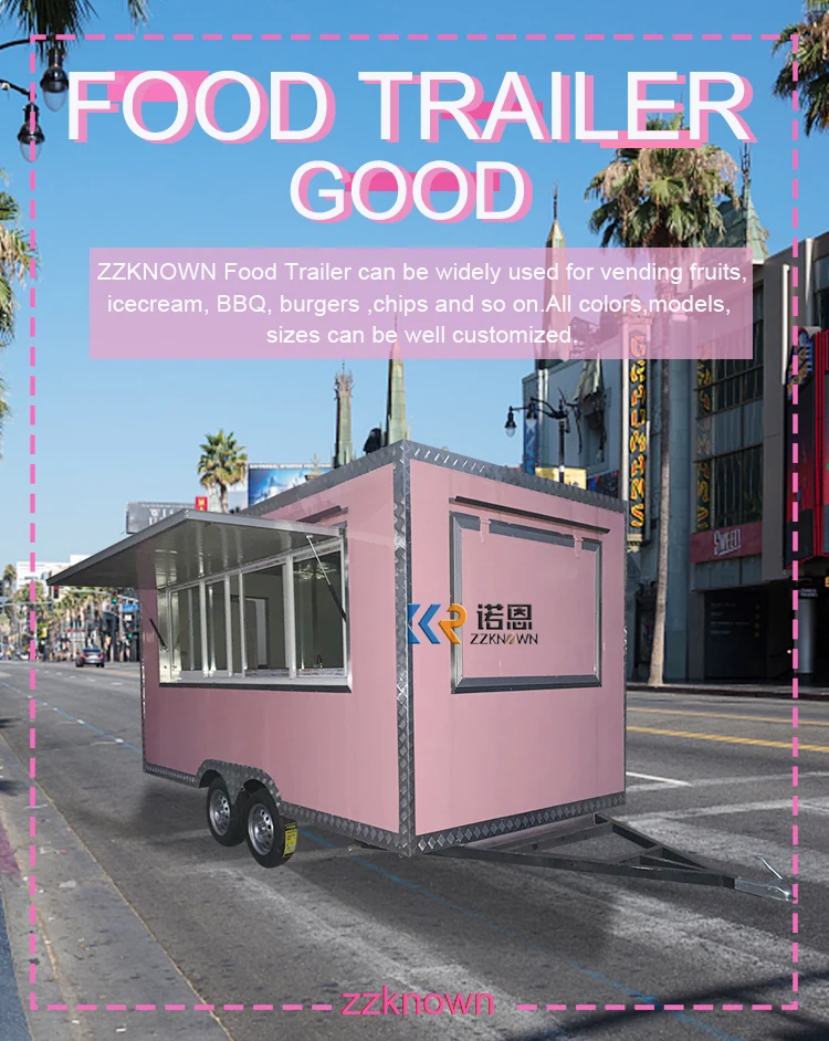 Street Mobile Food Trailer Cart With CE Certificated Catering Trailers For Sale Food Cart