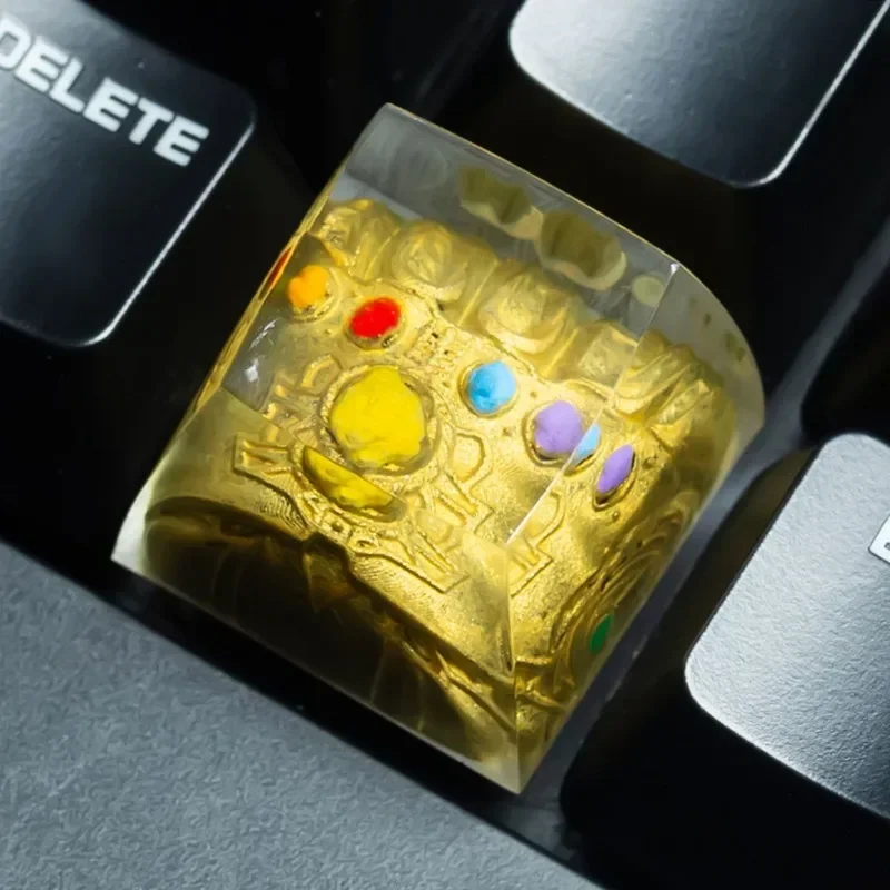 Handmade Anime Resin Keycaps Game Translucent Keycaps Creative Key Caps for Cross-axis Mechanical Keyboards