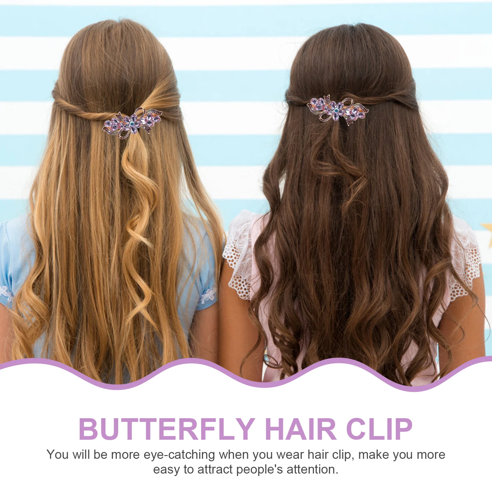 

Rhinestone Hair Clip Metal Barrette Hair Accessories Women Wedding Casual Updo Half Up Ponytail Rhinestones Barrettes