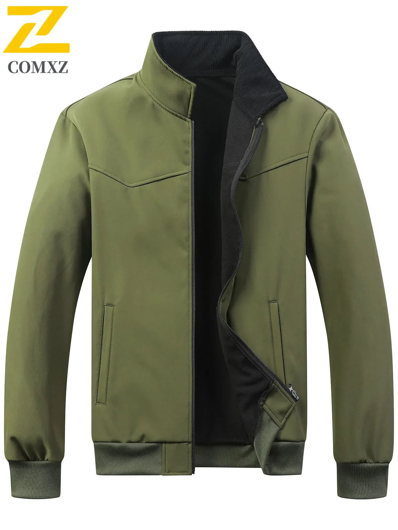 Autumn Fashion Men's Jackets High Quality Casual Stand Collar Windproof Baseball Jacket Brand Clothing Business Solid Color Coat