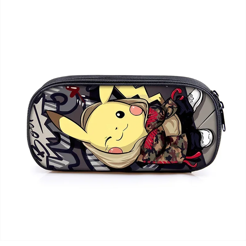 Pokemon Anime Pikachu Student Pencil Case Cute Cartoon Pok é Mon Large Capacity Children\'s Stationery Pencil Case Holiday Gift