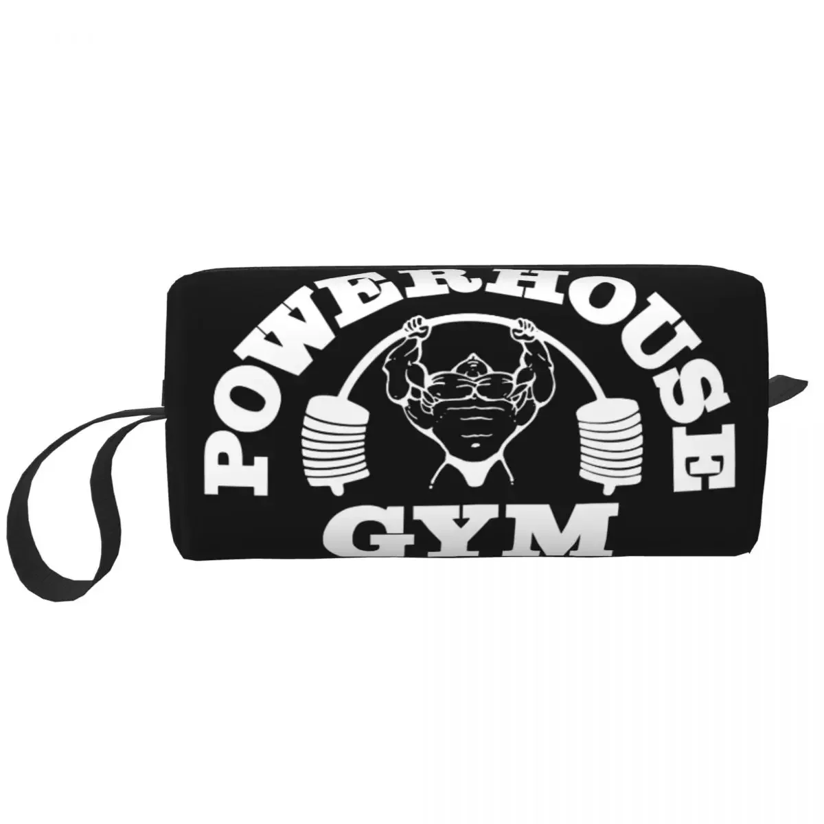 

Custom Powerhouse Gym Logo Cosmetic Bag Women Large Capacity Bodybuilding Fitness Makeup Case Beauty Storage Toiletry Bags