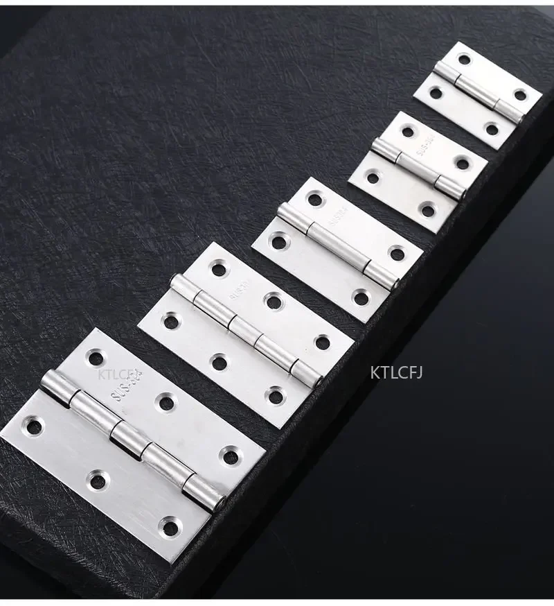 2 Pcs Set 4 Inch Length Cabinet Door Hinge Boat Marine Cabinet Butt Hinge Used for Door Windows Stainless Steel view 2