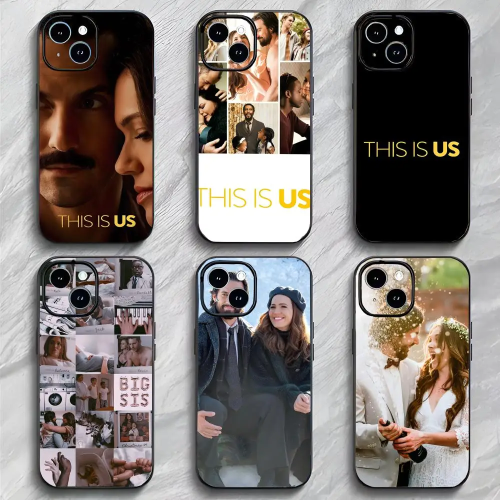 

T-This Is Us Phone Case Black Matte Thin Anti-collision Phone Case For IPhone17 16 15 14 ProMax