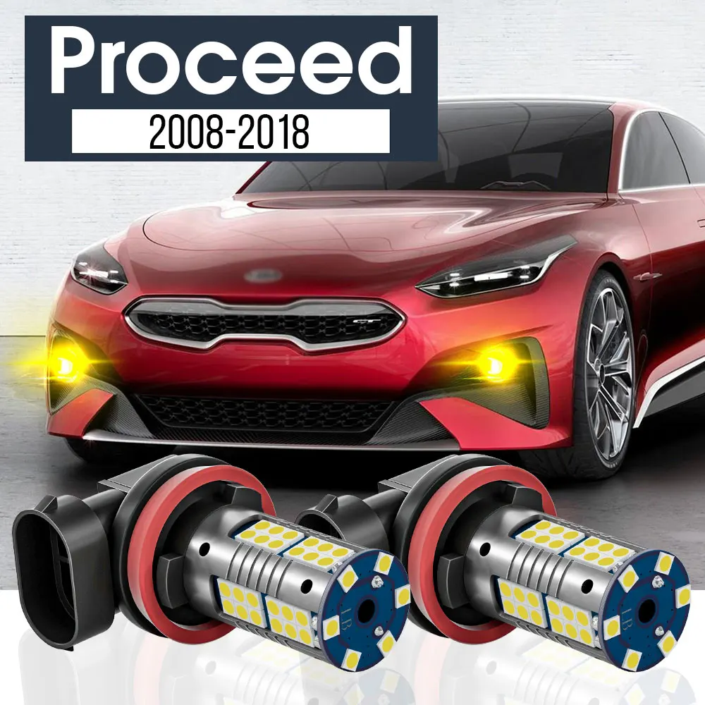 

2pcs LED Fog Light Lamp Blub Canbus Accessories For Kia Proceed 2008 2009 2010 2011 2012 2013 2014 2015 2016 2017 2018