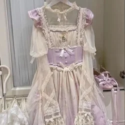 Lolita Dress JSK Fairy Full Fall/Winter Dream Doll Bow Lace ruffled Kawaii Princess dress