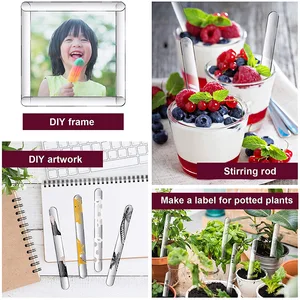 Klarer Acryl-Eisstock, Lebensmittelraster, Lutscher Schokolade, Eiswürfelhalter, Eis am Stiel, far 6 Hauptverkauf Acrylunterstützung für Eiscreme - №6