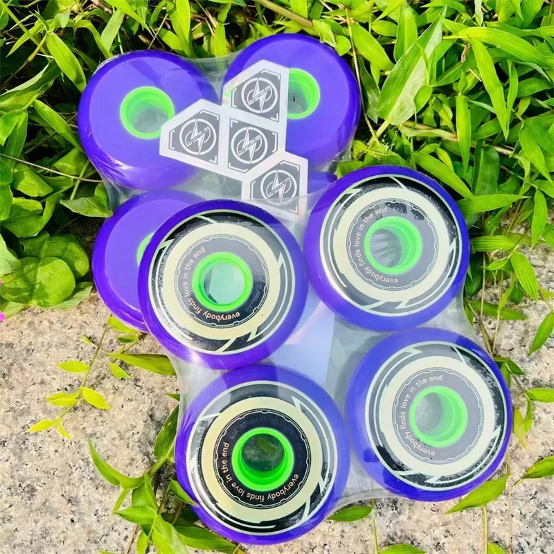 4/8 All-meat 83A Professional FSK Wheel with Cool Purple Color 68mm 72mm 76mm 80mm Slalom Inline Skates Wheel Tires 68 72 76 80