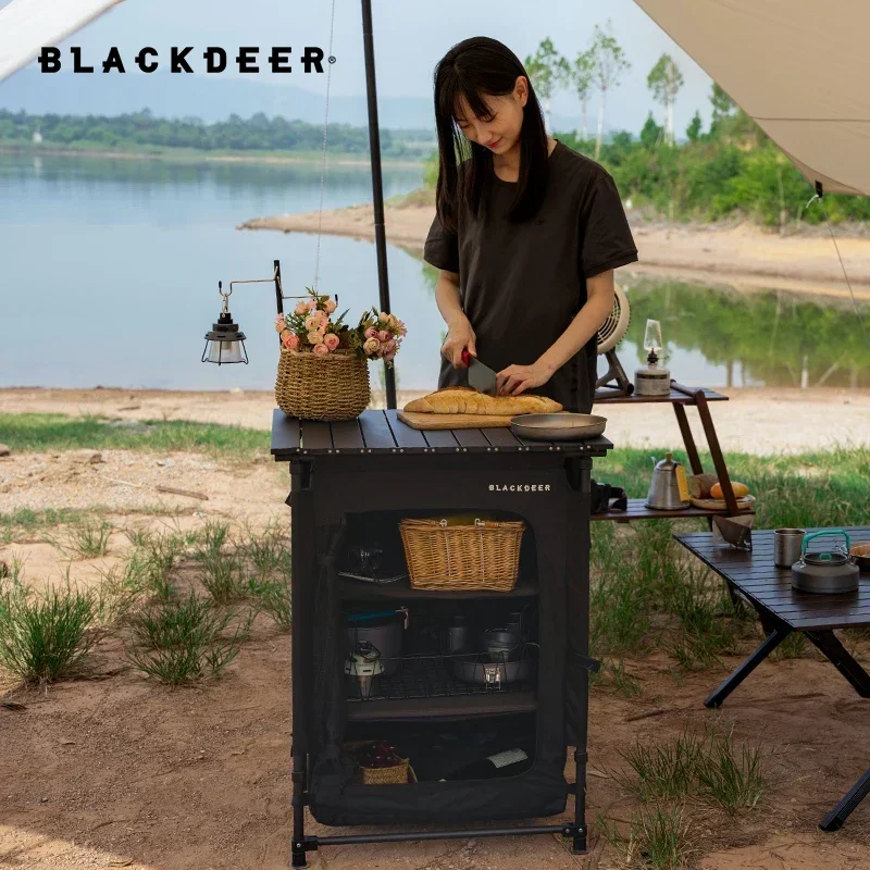 Imagem -06 - Blackdeer-mesa de Acampamento Dobrável com Compartimento de Armazenamento Alumínio Leve Mesa de Cozinha de Acampamento Quintais ao ar Livre Churrasco Piquenique