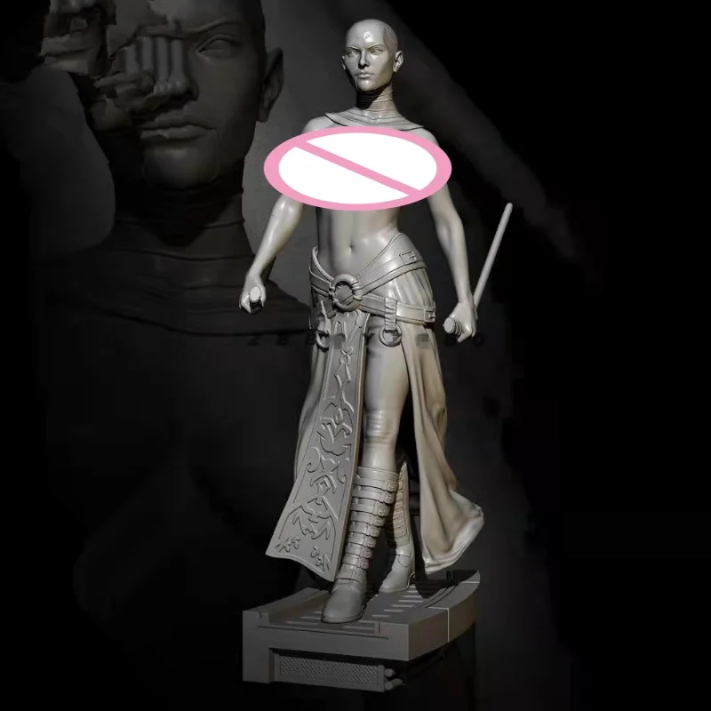 

1/24 Scale Resin Figure Assemble Model Kit Bald woman Warrior Unassembled Unpainted 3D printing toy 090