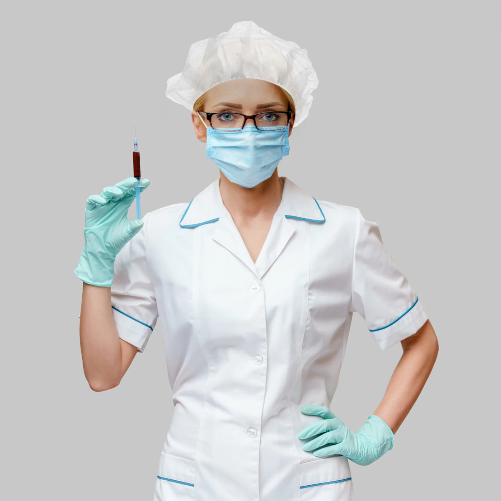 

100Pcs Elastic Bouffant Caps Breathable Mushroom Hats for Chef Baker Cleaner Food Industry Nurse Accessories for Work