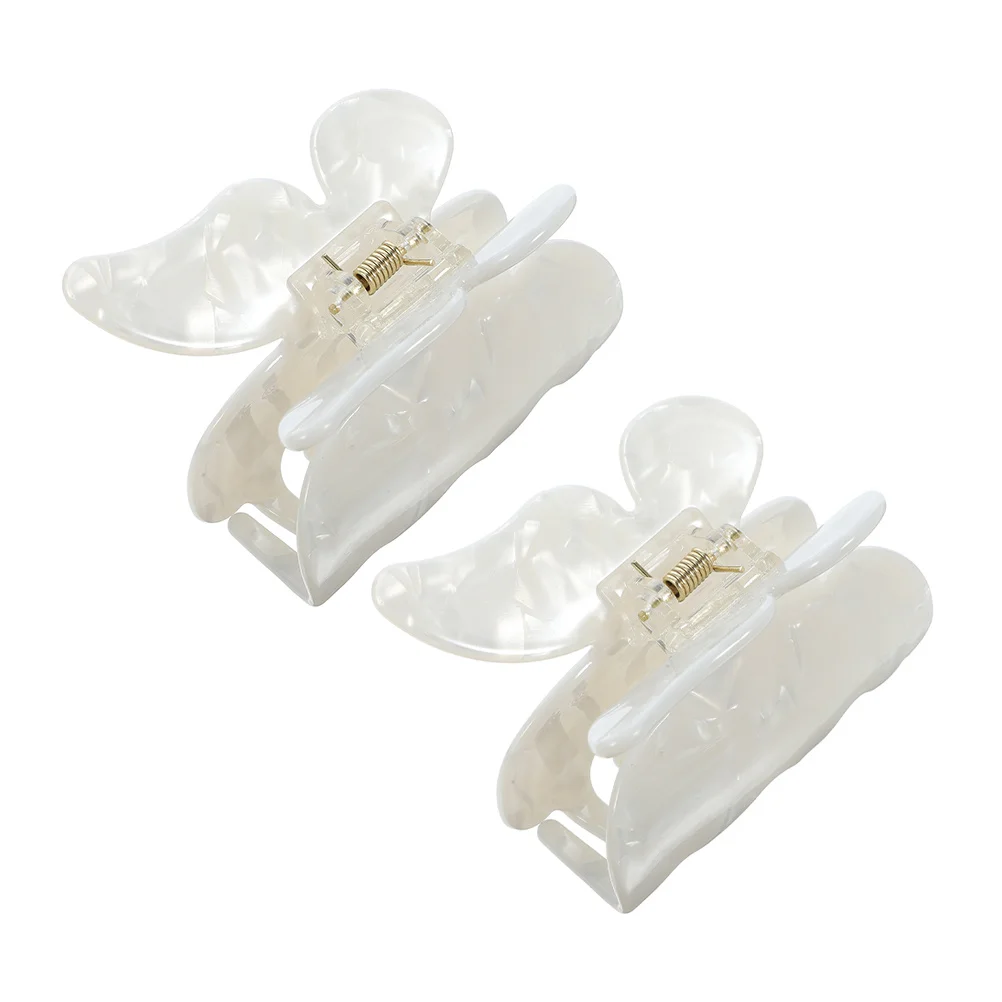 

2 шт., зажимы-бабочки, милые мини-зажимы для густых волос, ацетатные аксессуары для волос с маленькой челюстью, универсальные женские заколки для укладки