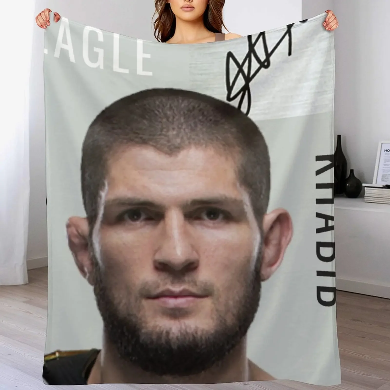 Khabib Nurmagomedov The Eagle MMA Champion Throw Blanket Sofa Luxury Luxury Brand Blankets