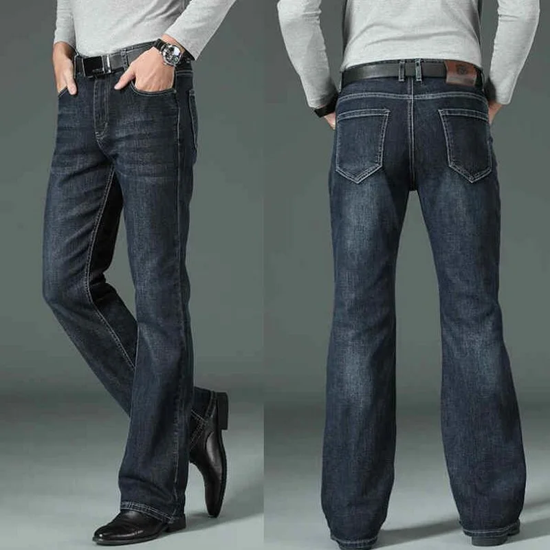 Retro Jeans Popular In The 1980s,Slim Fit Wide Leg Denim Pants,Straight Leg Jeans