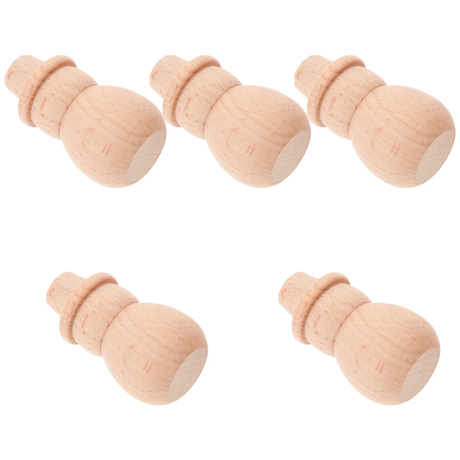 

5Pcs DIY Wooden Figures Unfinished Wood for Kids Hands-on Ability and Imagination Cultivation Unfinished Wood