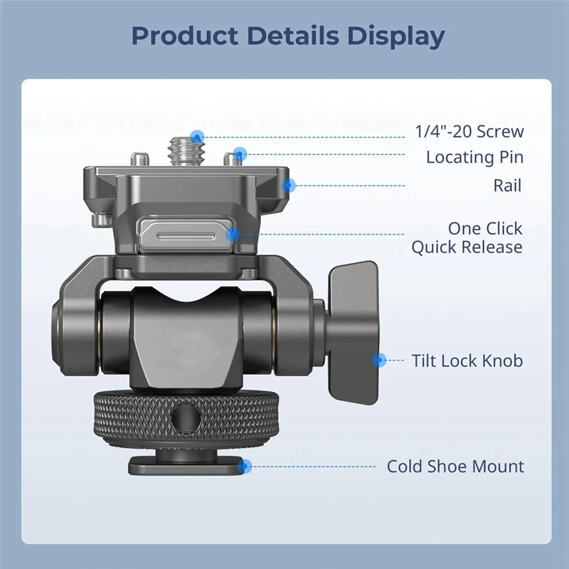 Monitorhalterung für Hawklock Quick Release Mount mit H21 Cold Shoe, verstellbare NATO-Schienenunterstützung